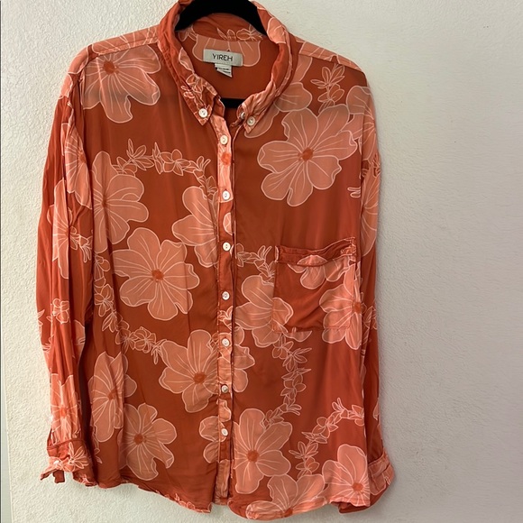 Yireh Floral Button-Up Shirt - Picture 1 of 3